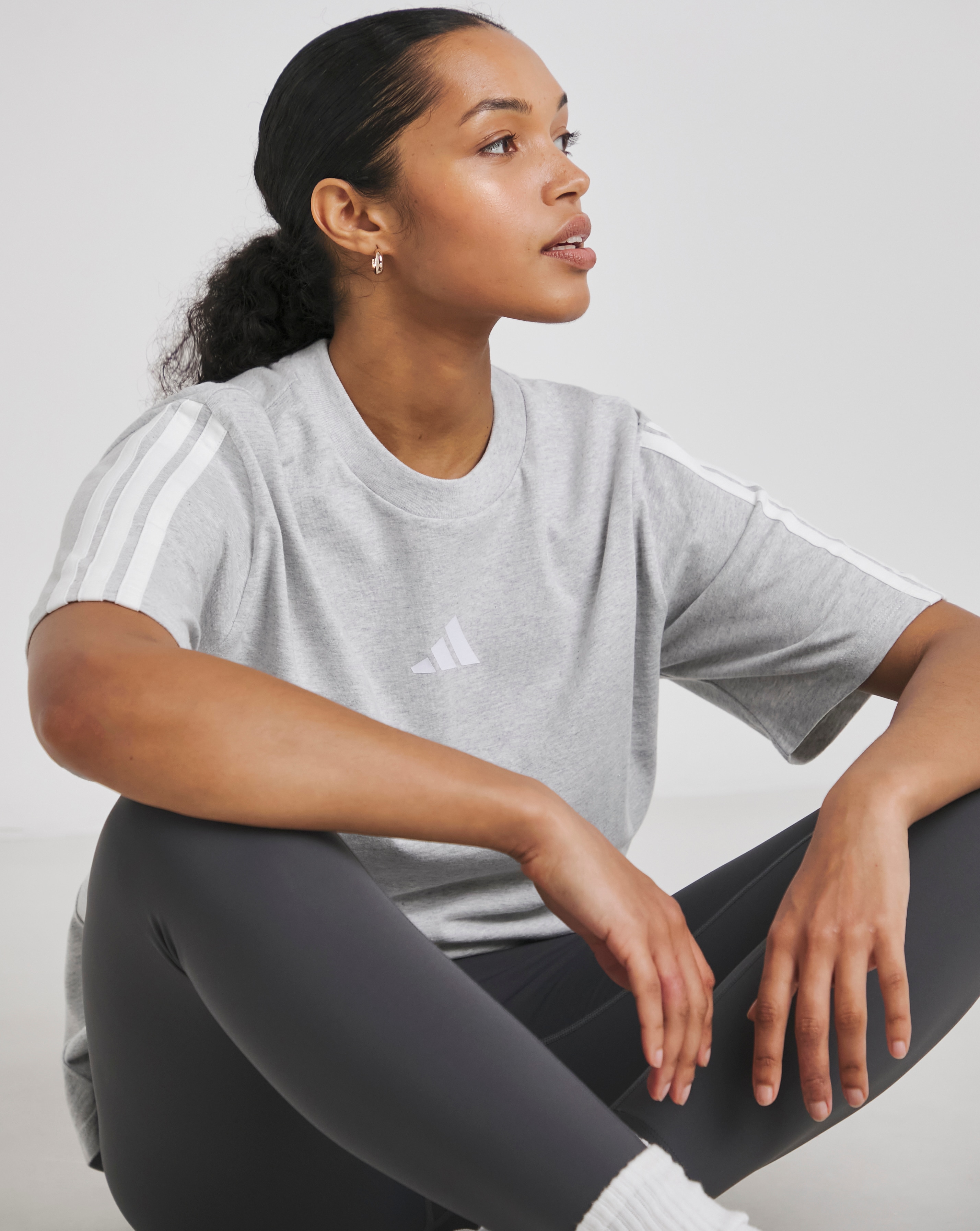 adidas 3 Stripes Boyfriend T-Shirt