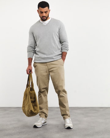 Cotton V Neck Jumper Long