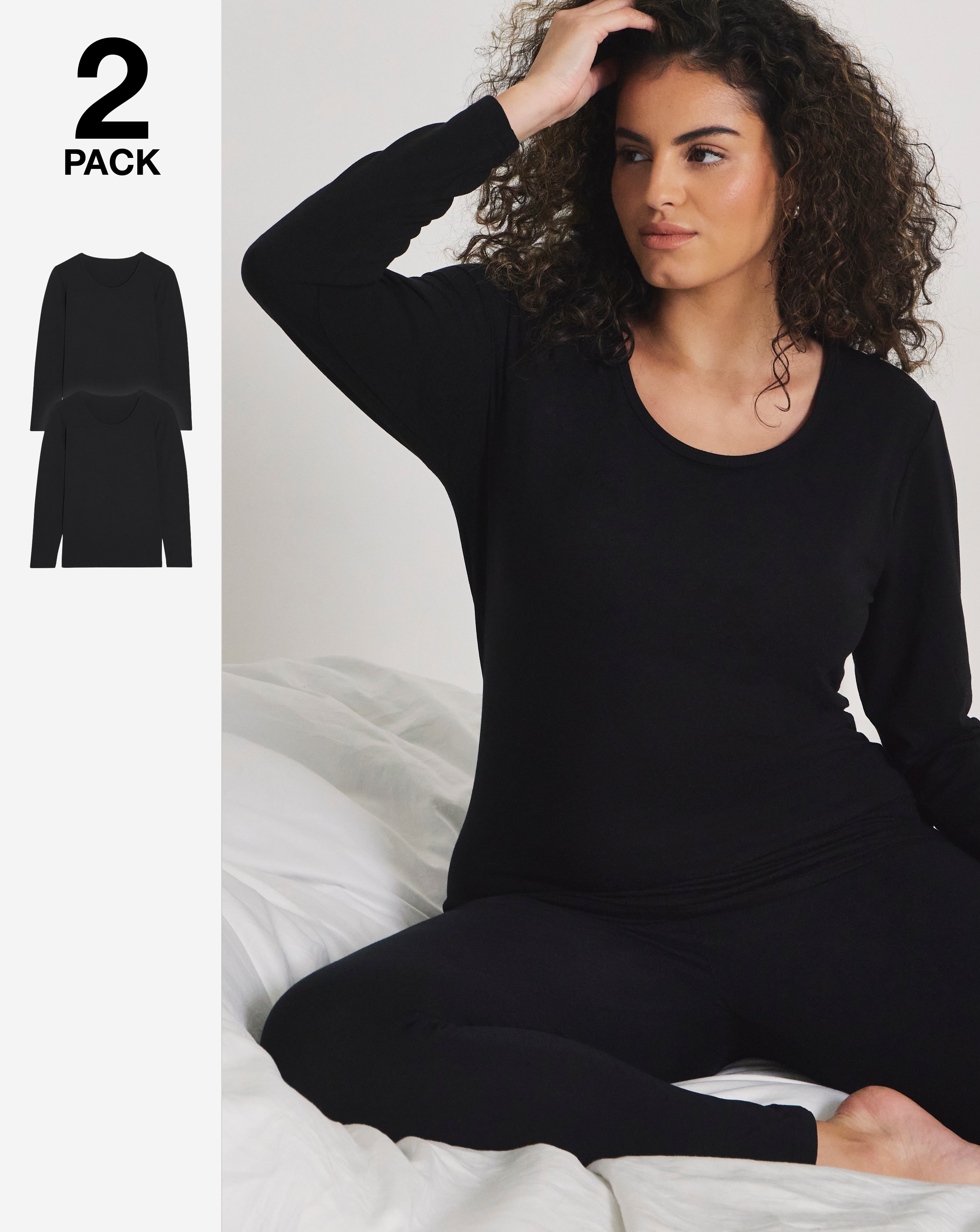 2 Pack Thermal Long Sleeve Tops