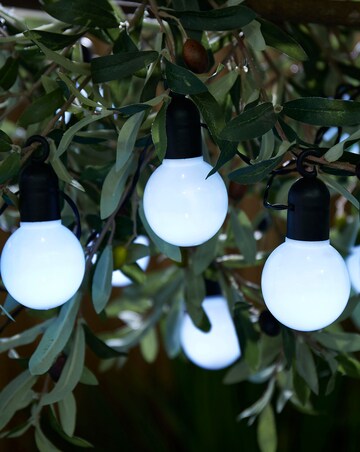 White Festoon Solar String Lights