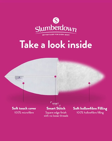 Slumberdown Cosy Nights Pack of 2 Back Sleeper Pillows
