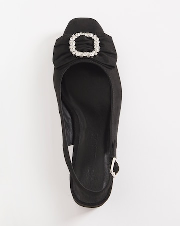 Joanna Hope Diamante Trim Slingback Shoe Wide Fit (E)
