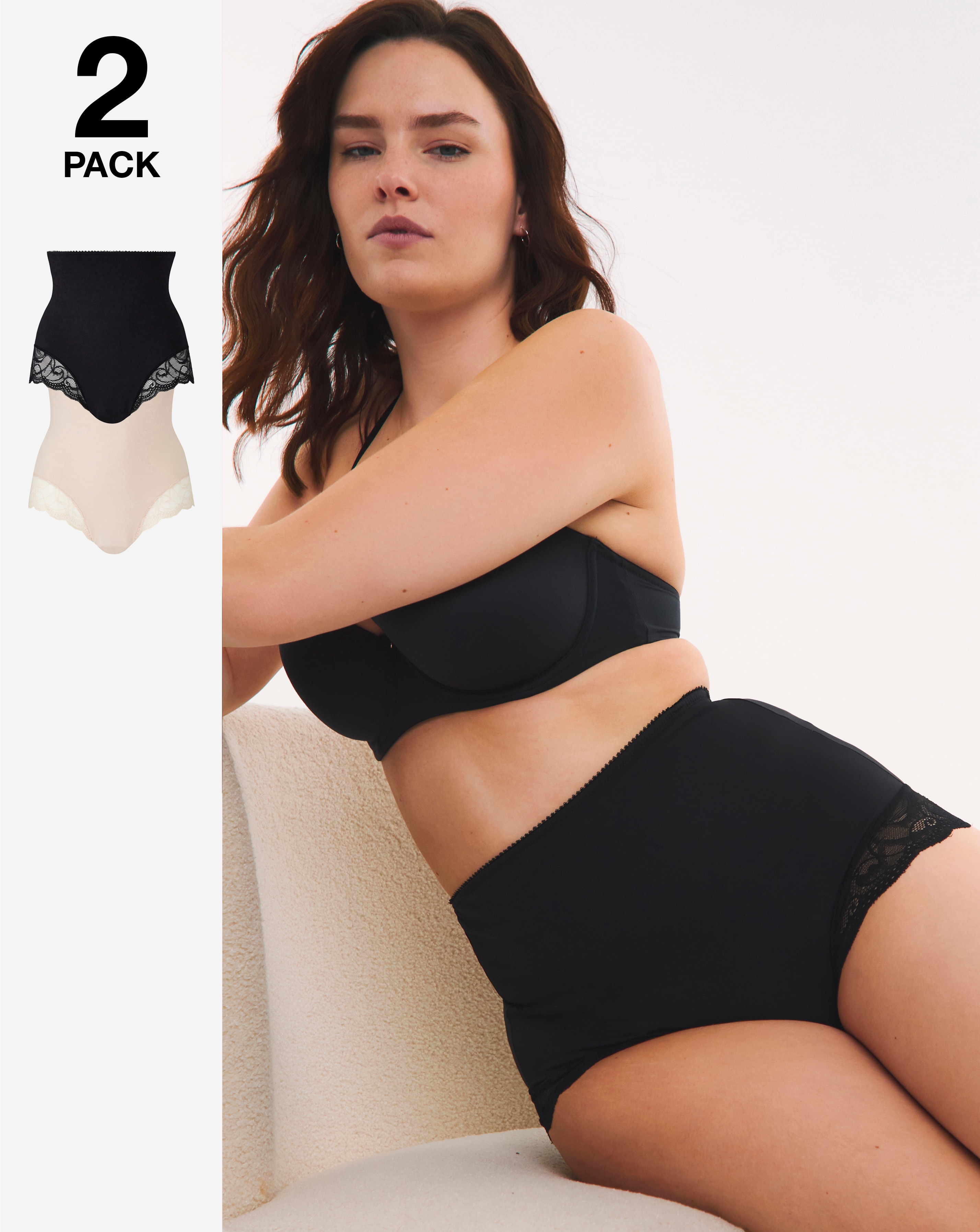 MAGISCULPT 2 Pack Lace Firm Briefs