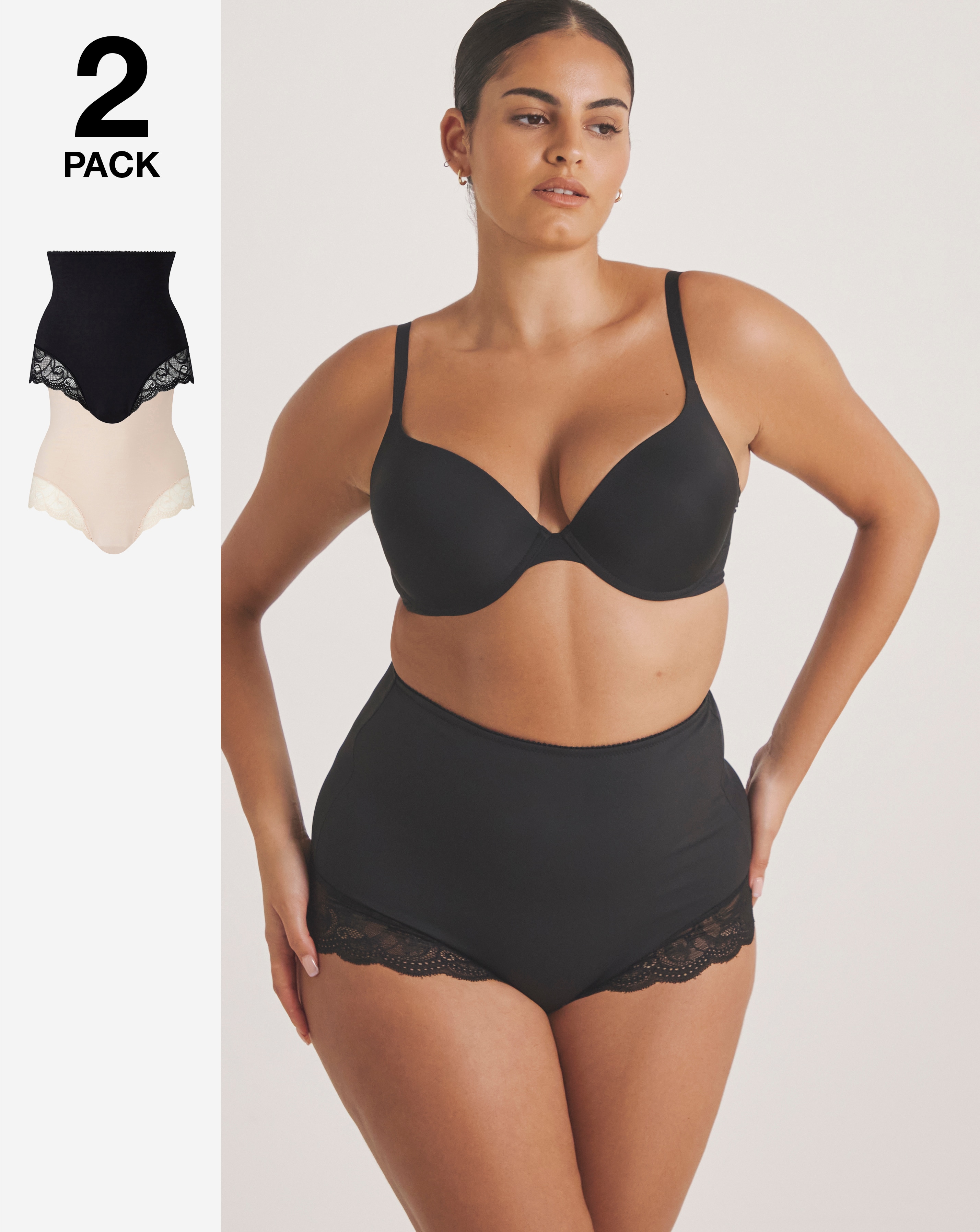 MAGISCULPT 2 Pack Lace Firm Briefs