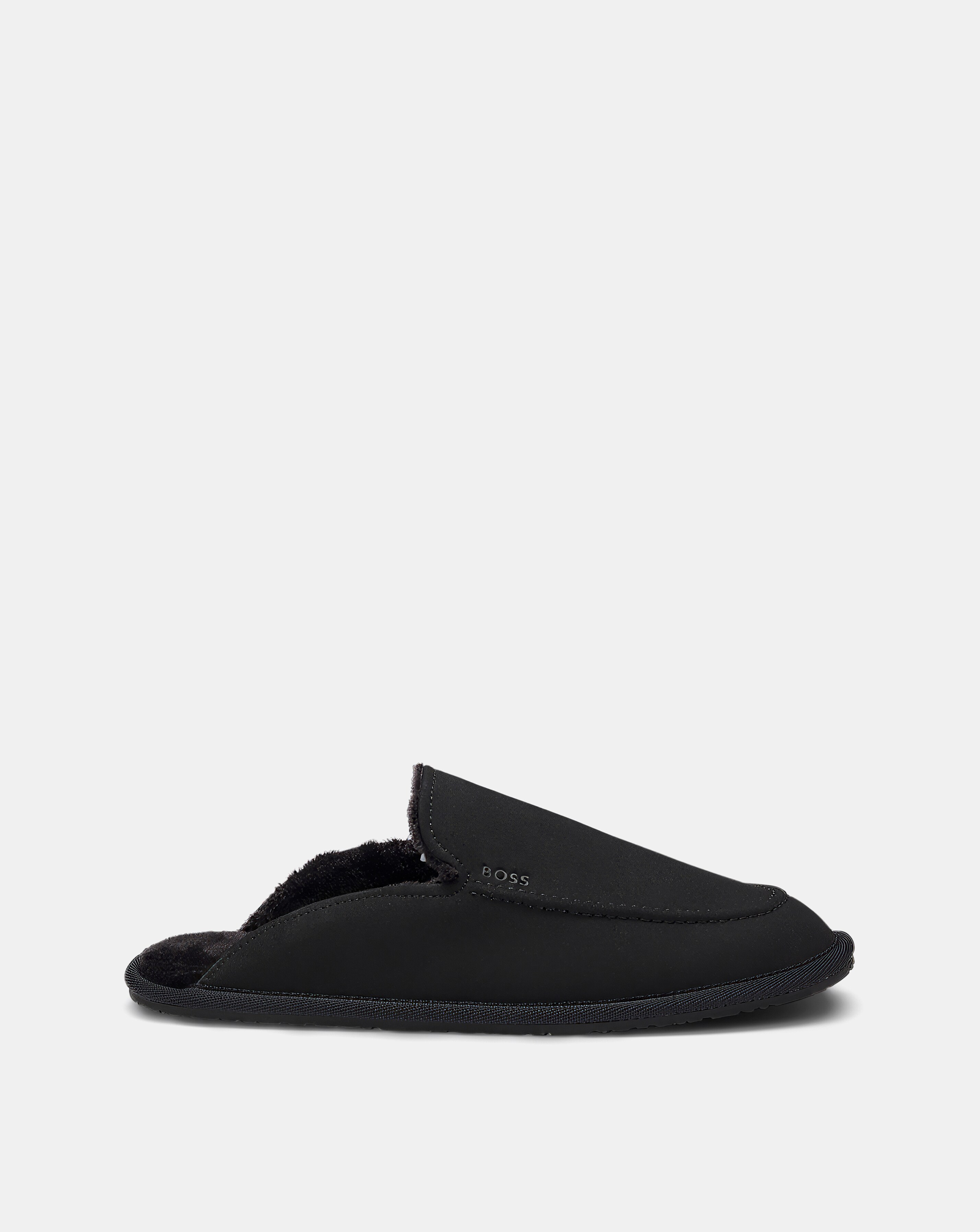 New In - BOSS Lined Muled Slipper - Black