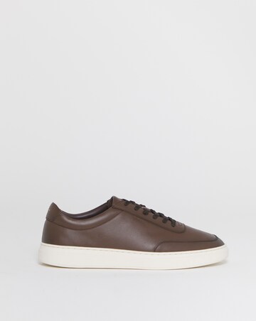 Boss Kieran Leather Trainers - Dark Brown