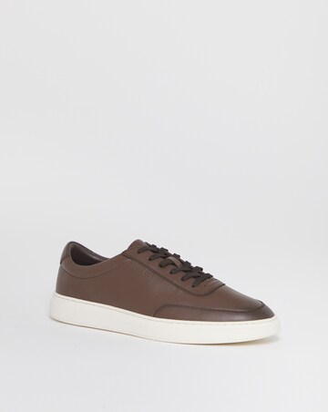 Boss Kieran Leather Trainers - Dark Brown