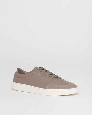 Boss Kieran Leather Trainers - Beige