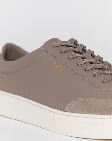 Boss Kieran Leather Trainers - Beige