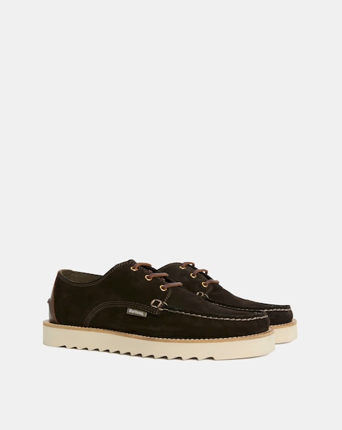 Barbour Aydon Suede Derby Shoe - Dark Brown