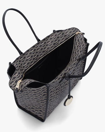 Emporio Armani Black & Ecru Monogram Tote Bag