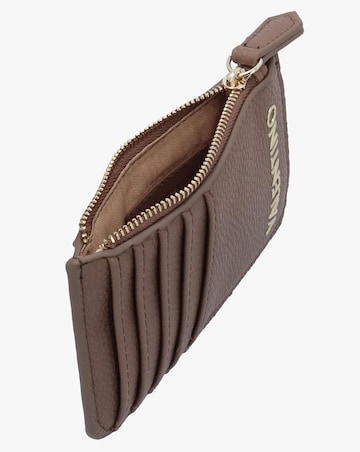 Valentino Bags Brixton Taupe Zip Card Case