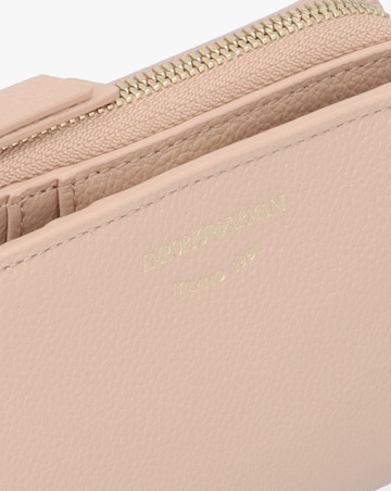 Emporio Armani Bifold Nude Tumbled Leather Zip Around Wallet