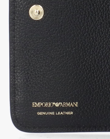Emporio Armani Bifold Black Tumbled Leather Zip Around Wallet