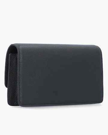 Emporio Armani Mini Black Tumbled Leather Cross-Body Bag