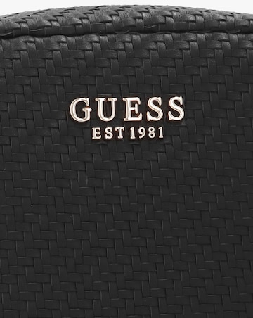 Guess Mirema Small Black Woven Cross-Body Camera Bag
