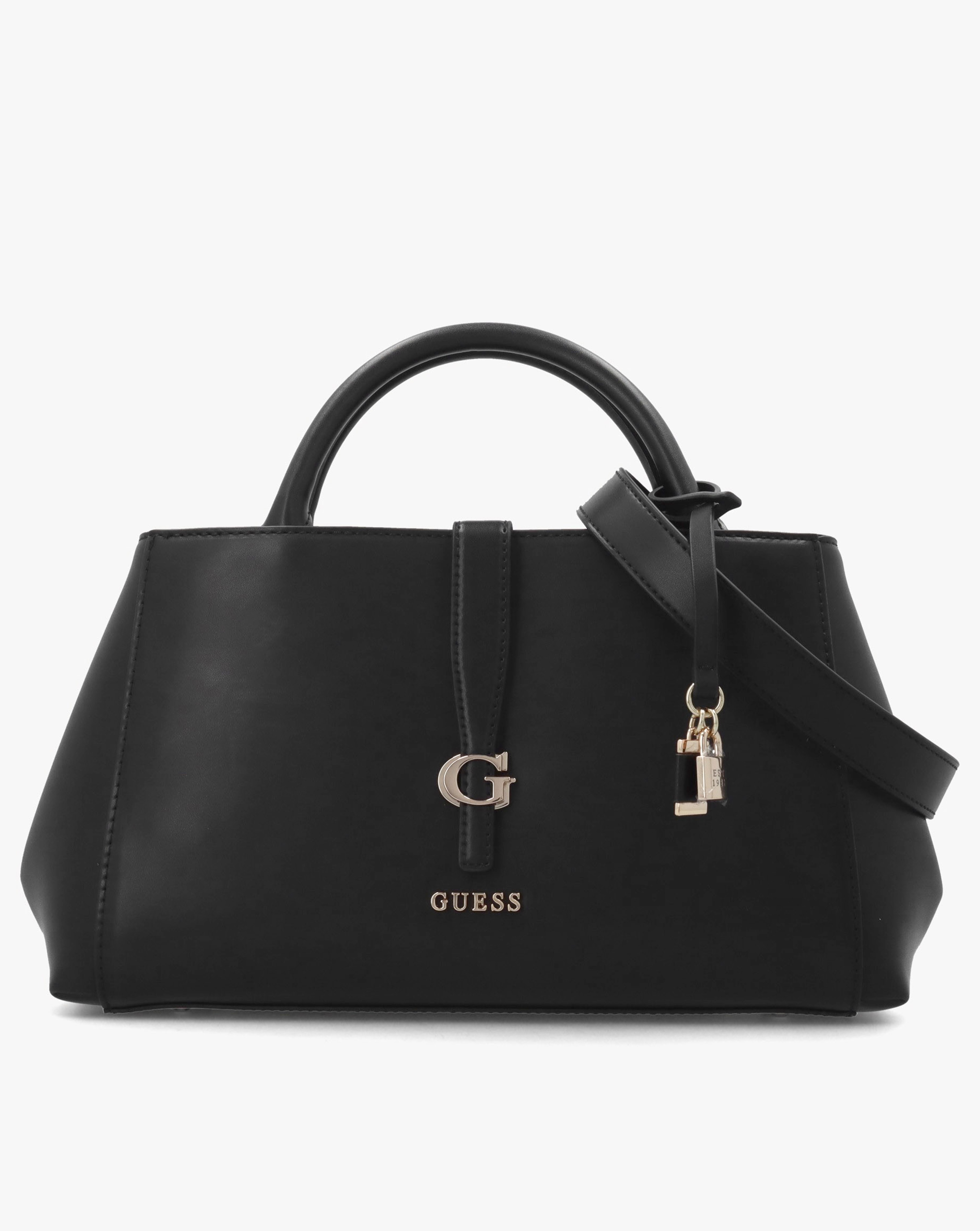 New In - Guess Carrie Girlfriend Black Satchel