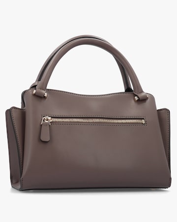 Guess Jane Small Dark Taupe Satchel Bag
