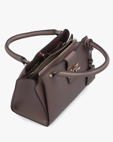 Guess Jane Small Dark Taupe Satchel Bag