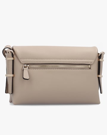 Guess Lefia Large Flap Taupe Shoulder Bag