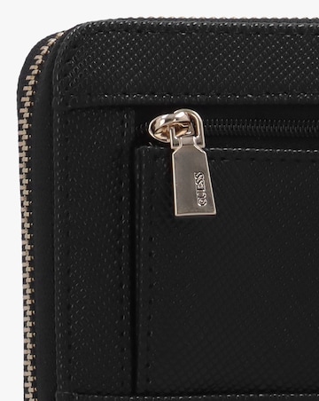 Guess Laurel II Large Black Zip Around Wallet