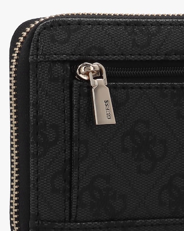 Guess Laurel II Large Coal Logo Zip Around Wallet