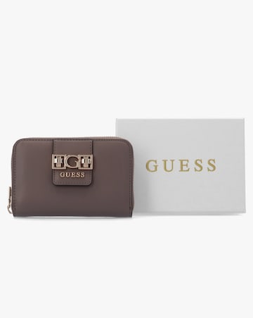 Guess Jane Medium Dark Taupe Zip Around Wallet