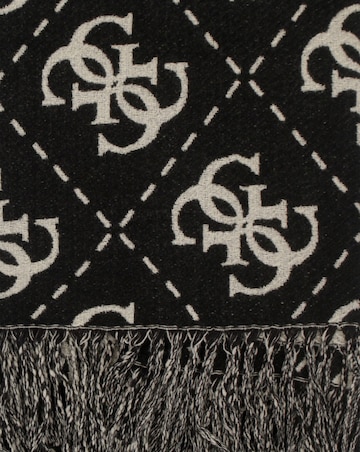 Guess Black & Beige Oversized Monogram Scarf