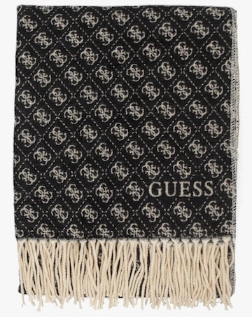 Guess Black & Beige Monogram Scarf