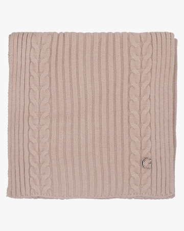 Guess Pink Knitted G Logo Scarf