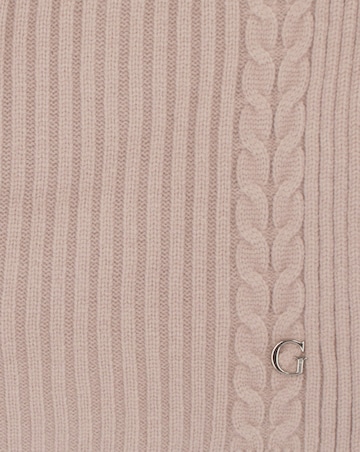 Guess Pink Knitted G Logo Scarf