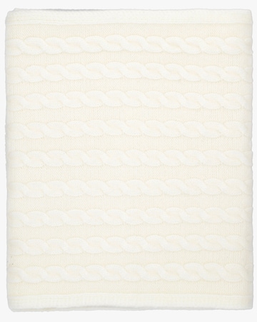Guess Cream Knitted Logo Diamante Scarf