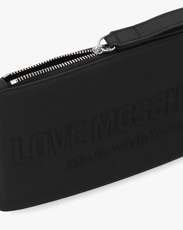 Love Moschino Signature Logo Black Shoulder Bag
