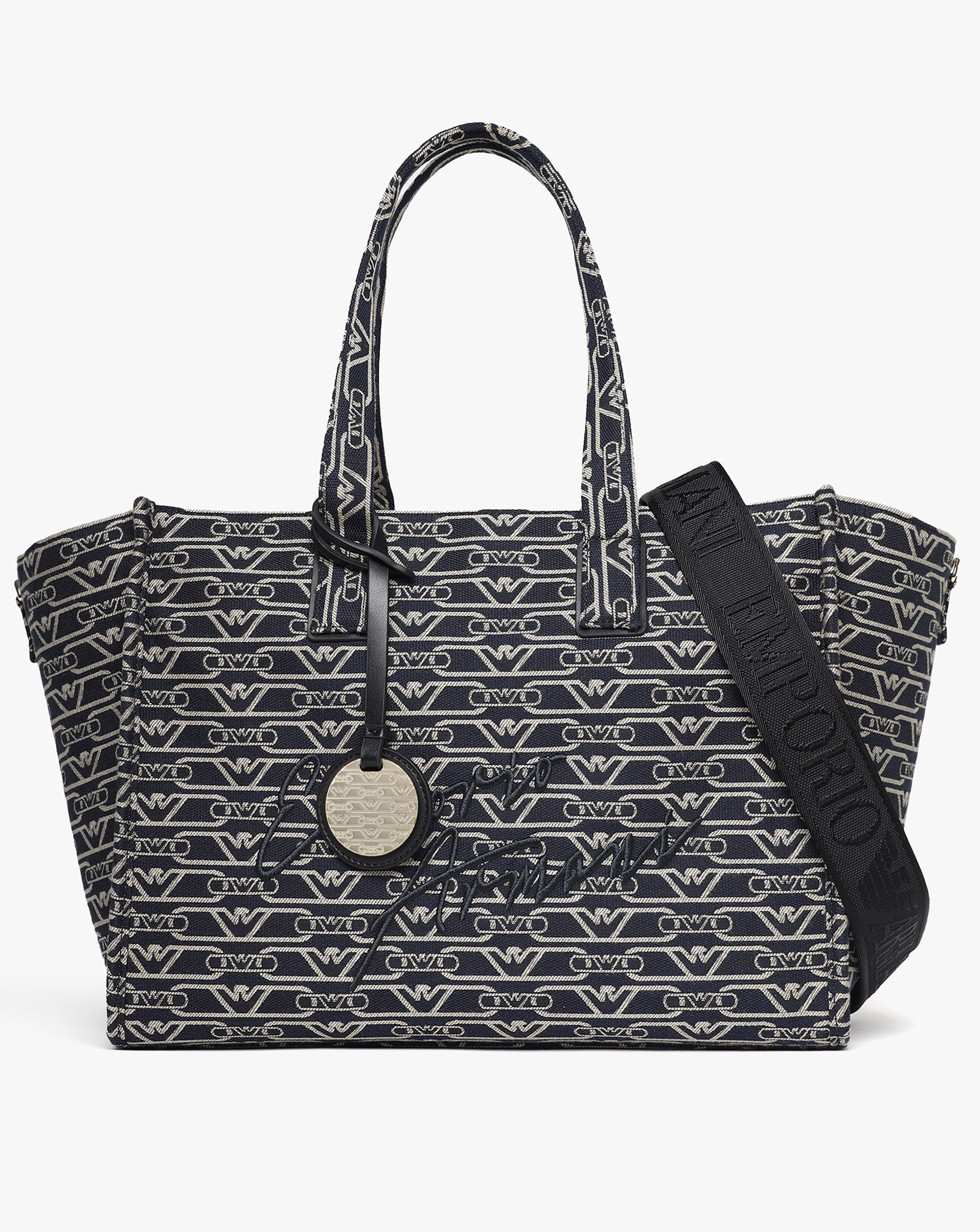 New In - Emporio Armani Canvas Jacquard Tote Bag