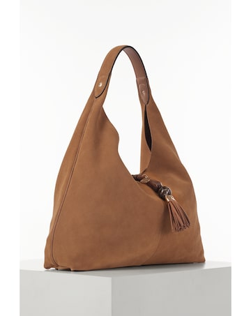 Luella Grey  Pandora Camel Suede Hobo