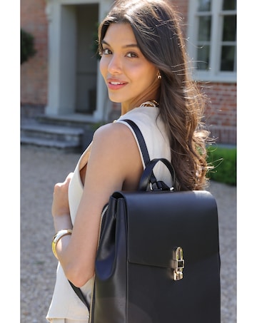Luella Grey  Hilda Black Laptop Rucksack