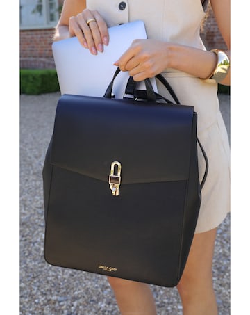 Luella Grey  Hilda Black Laptop Rucksack