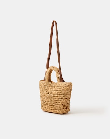 Accessorize Floral Embroidered Raffia Bag
