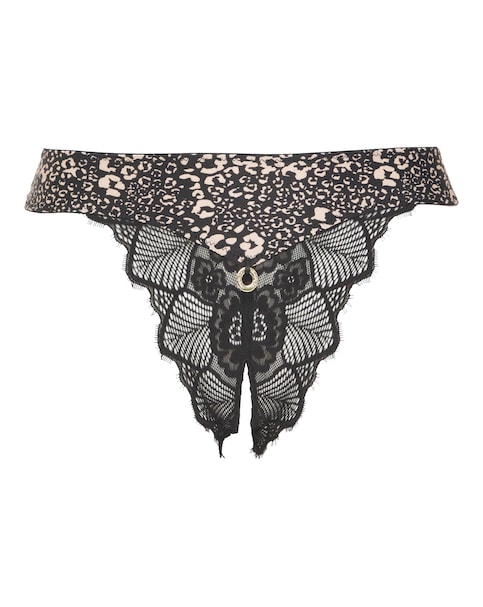 Simply Be Animal Print Open Thong
