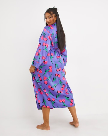 Nobodys Child Satin Long Sleeve Robe