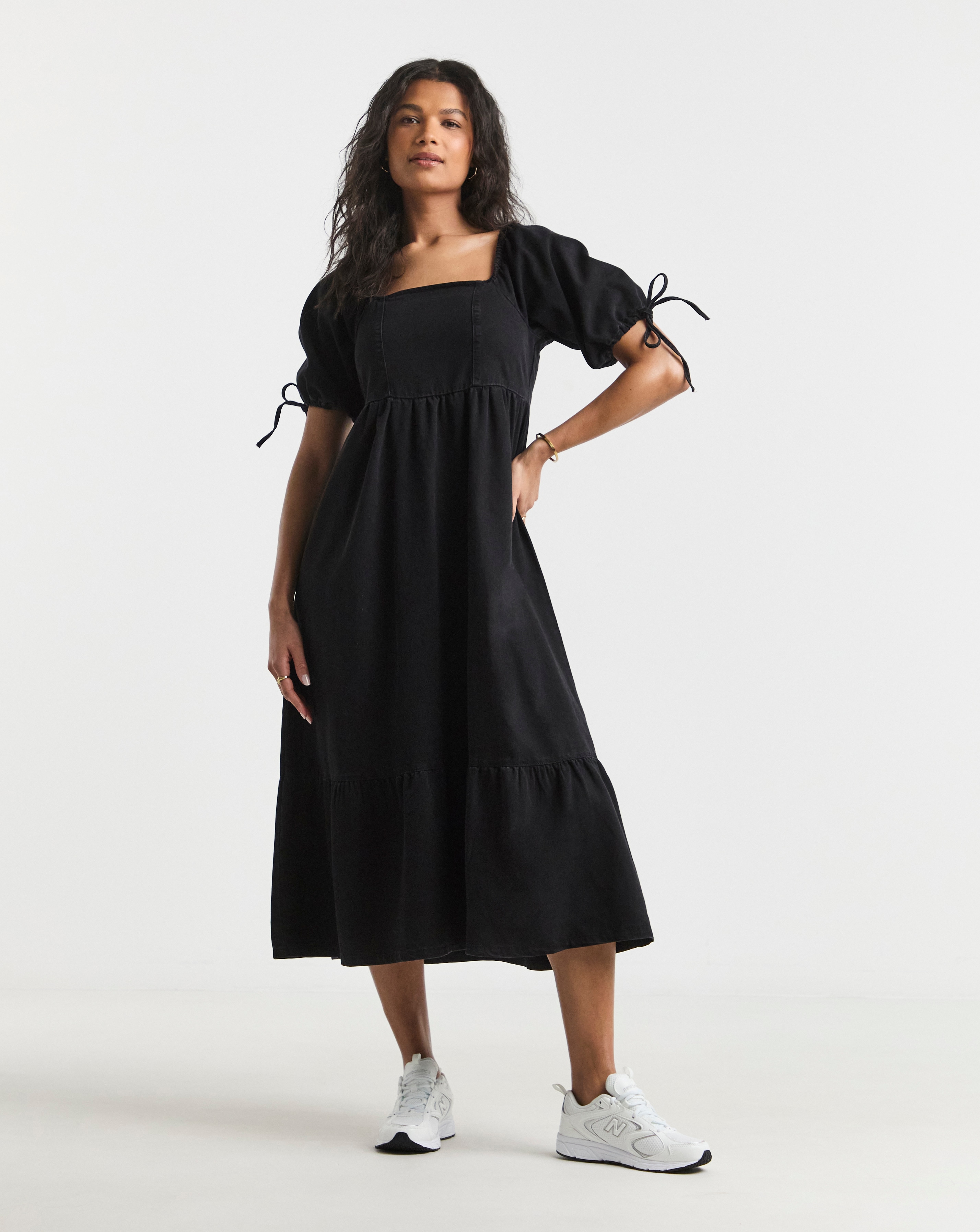 Simply Be Midi Shirred Smock Dress