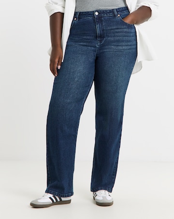 99 1 Indigo Comfort Stretch Relaxed Straight Leg Jeans