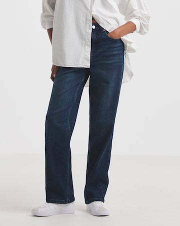 99 1 Indigo Comfort Stretch Relaxed Straight Leg Jeans