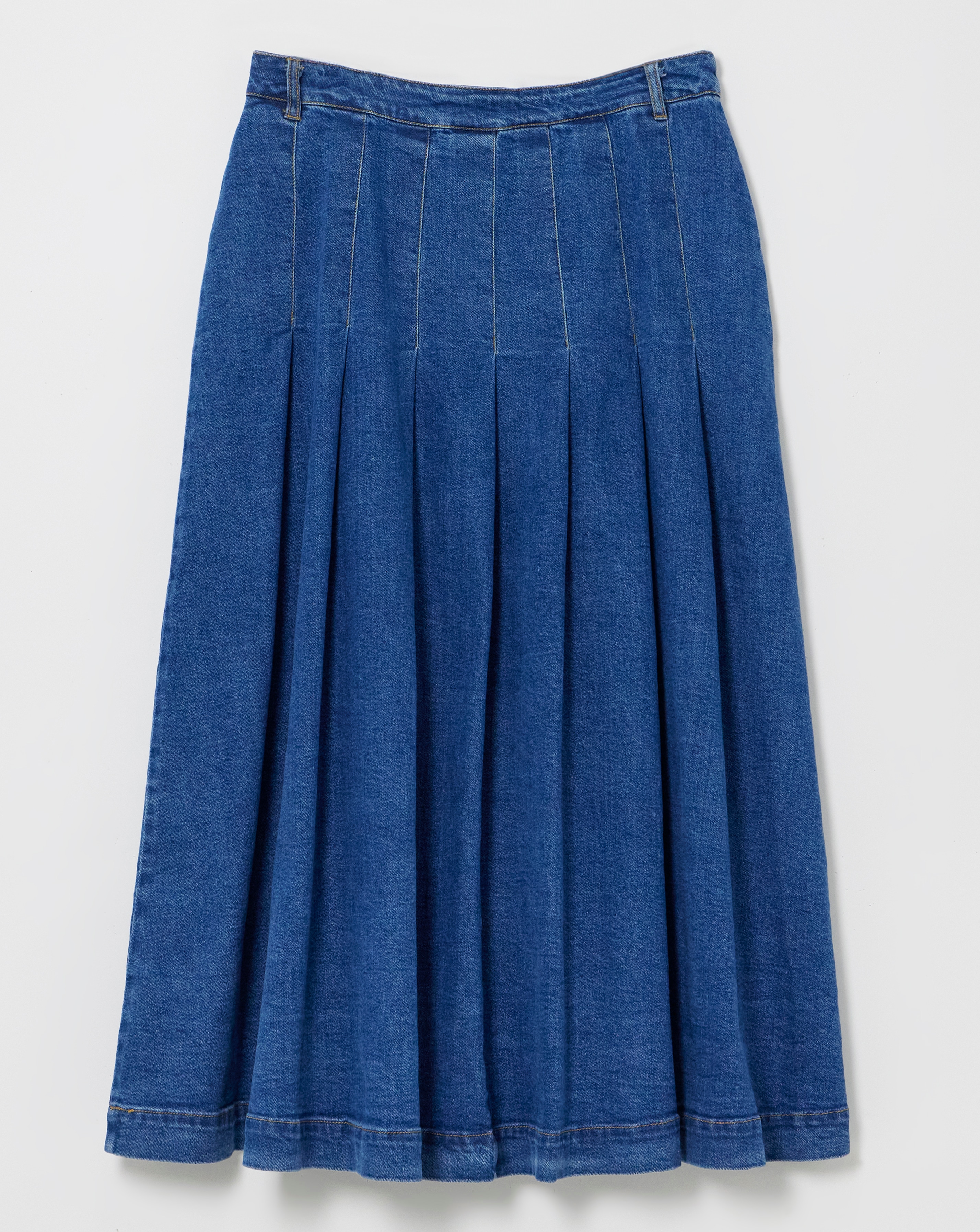 Dark Blue Maxi Denim Kilt