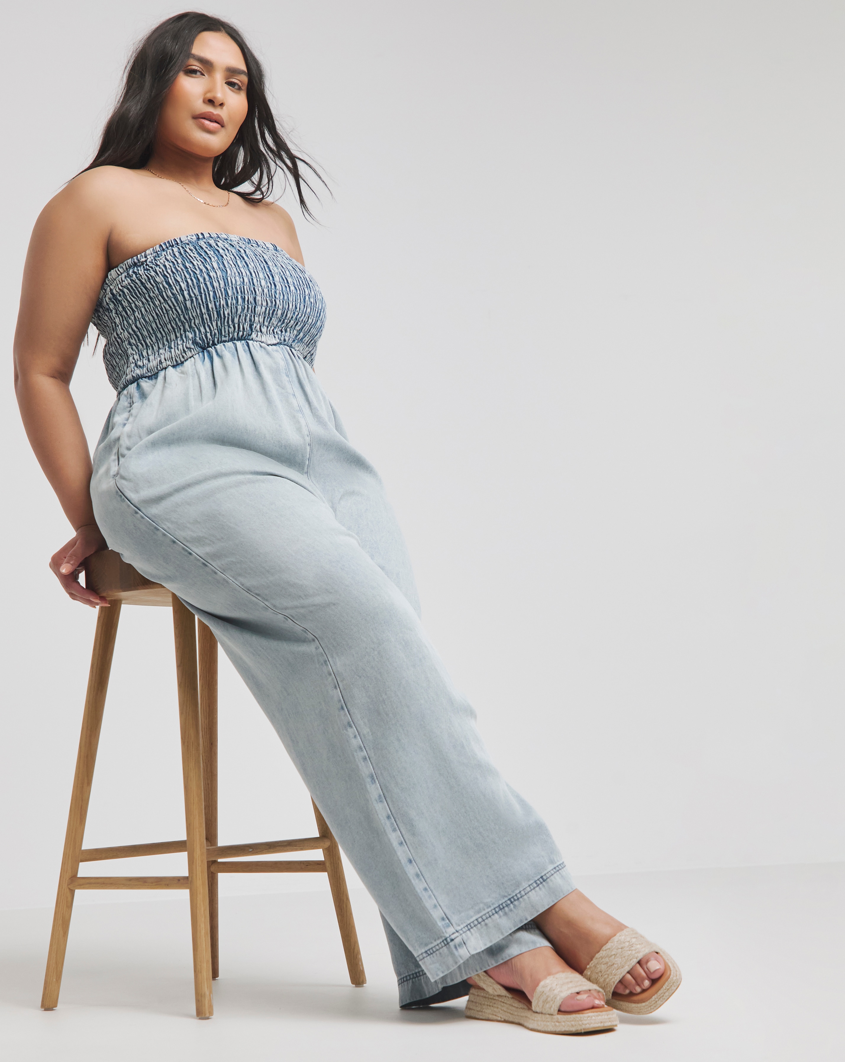 Simply Be Lyocell Bandeau Jumpsuit