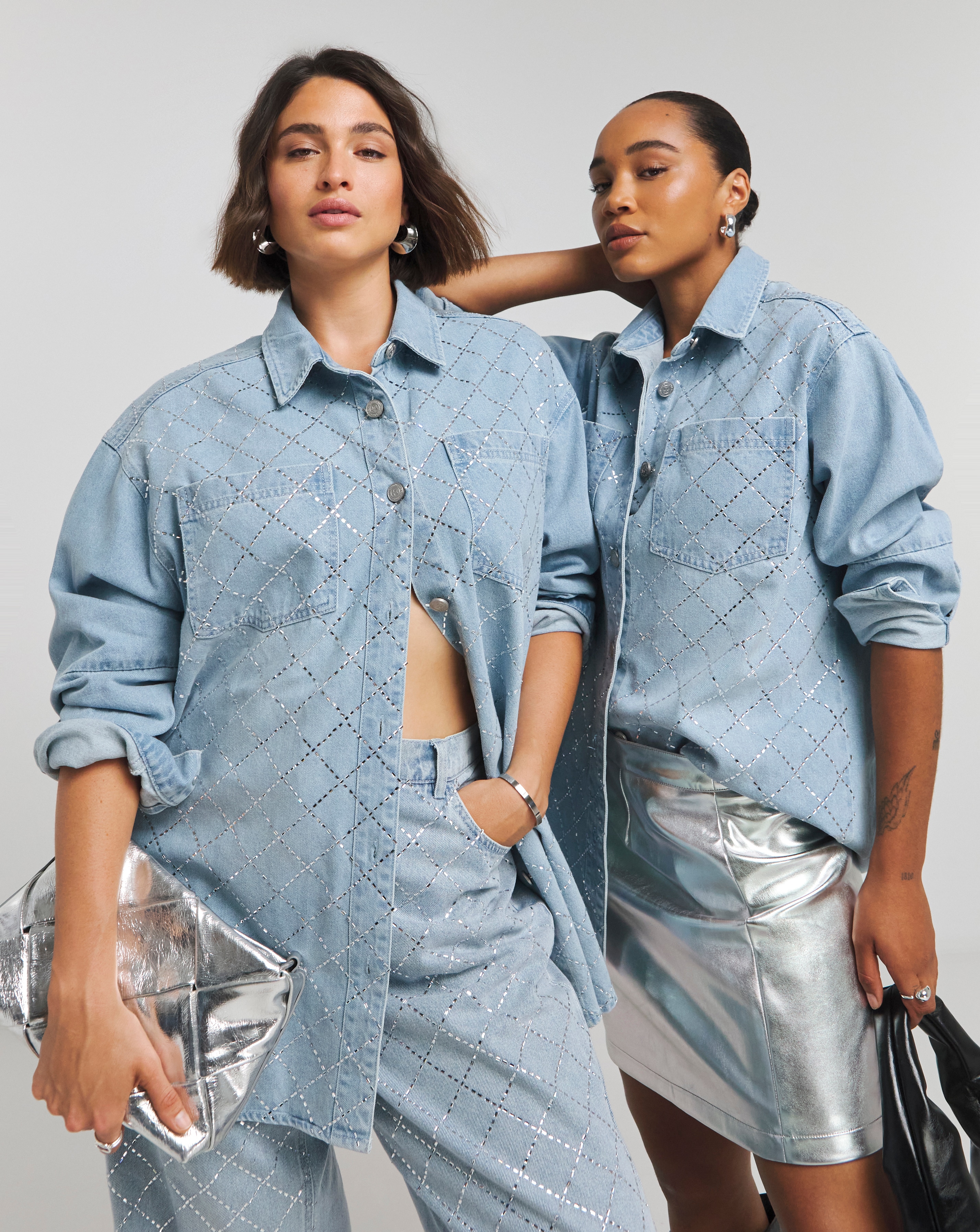 Diamante Shacket Co-Ord