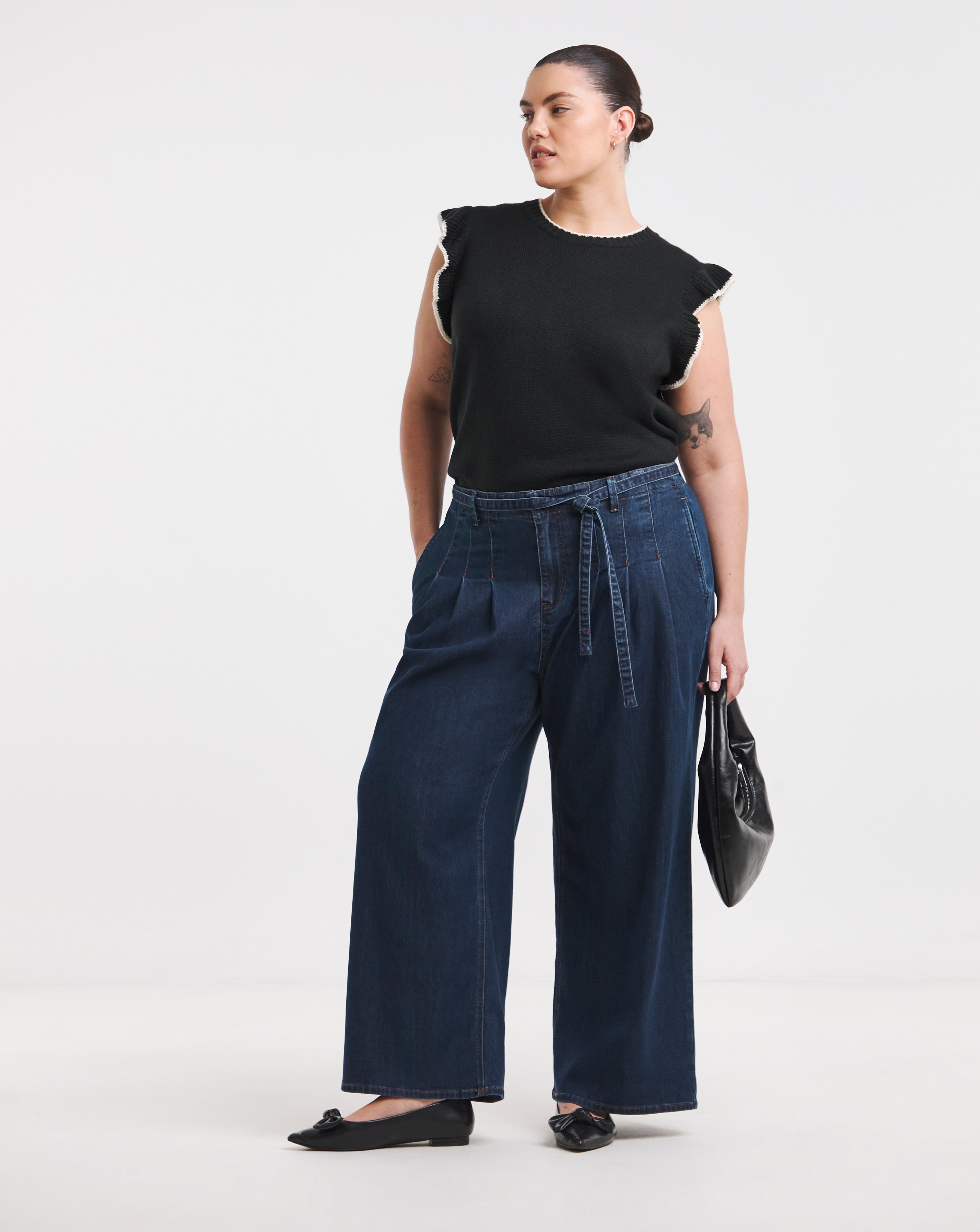 Simply Be Stretch Wide Leg Jeans