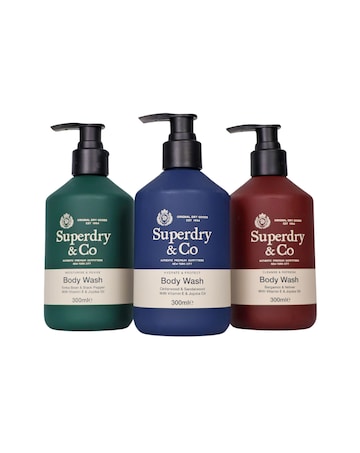 Superdry Mens Body Wash Trio
