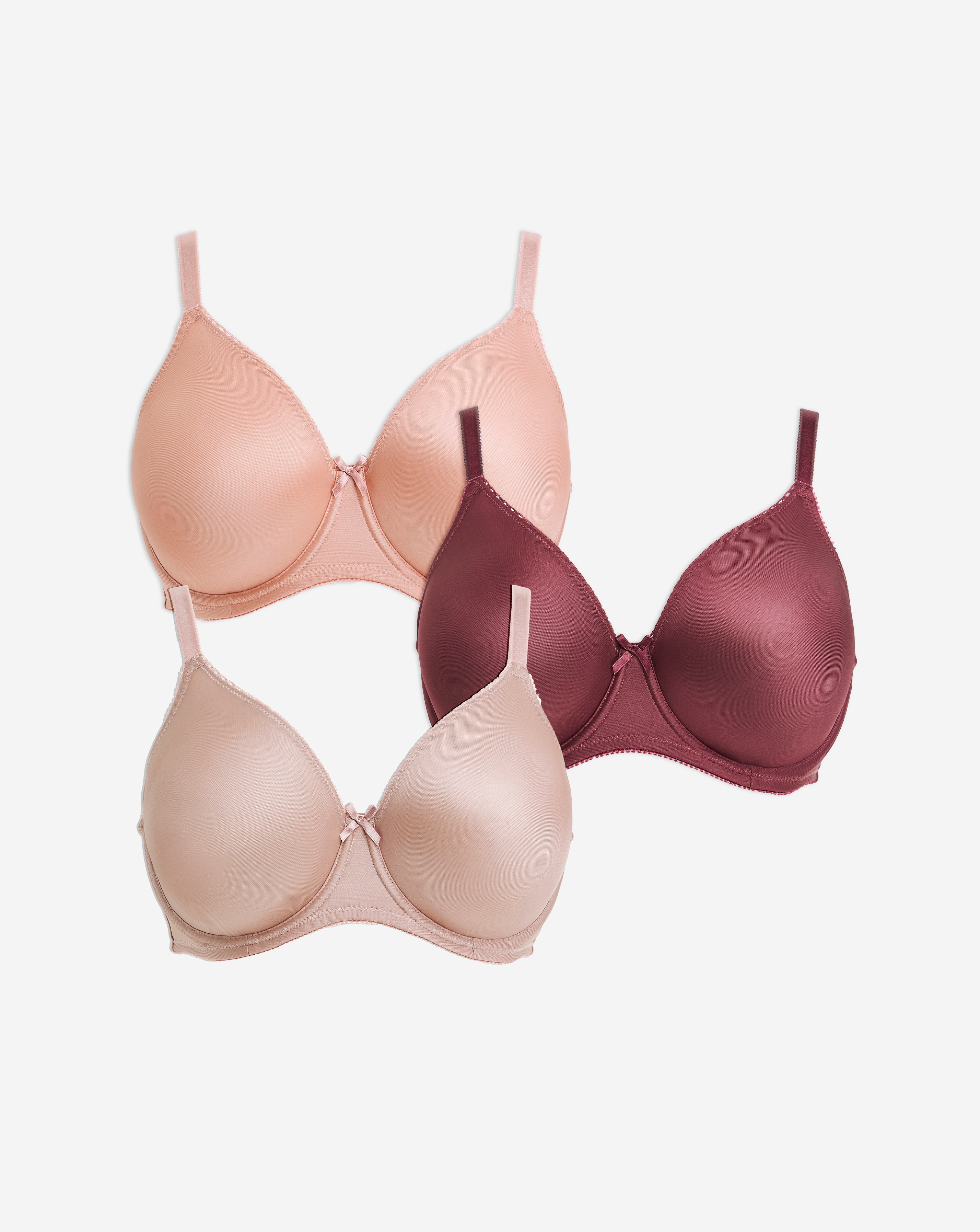 3 Pack Full Cup Wired Bras