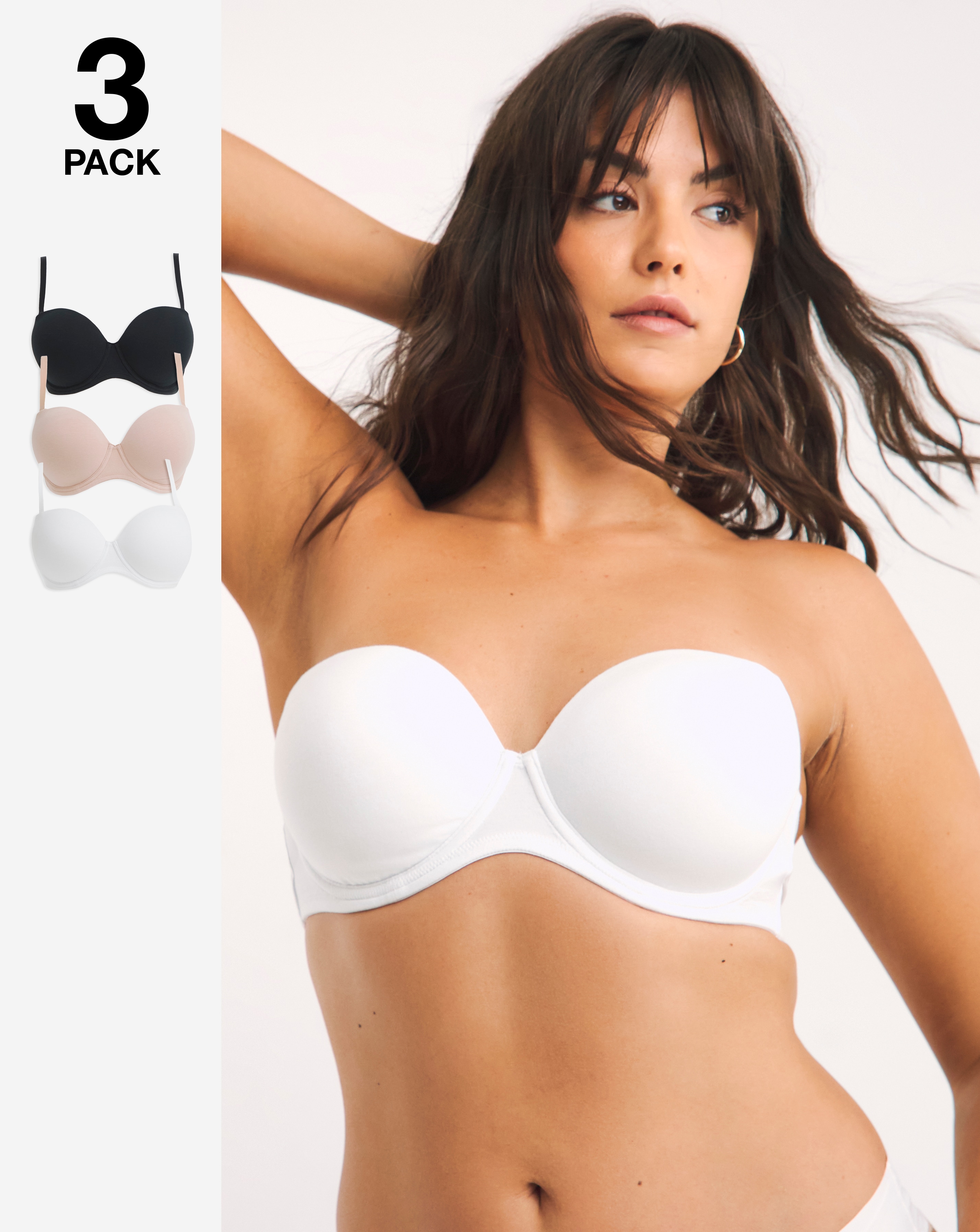 Pretty Secrets 3Pack Cotton Multiway Bra